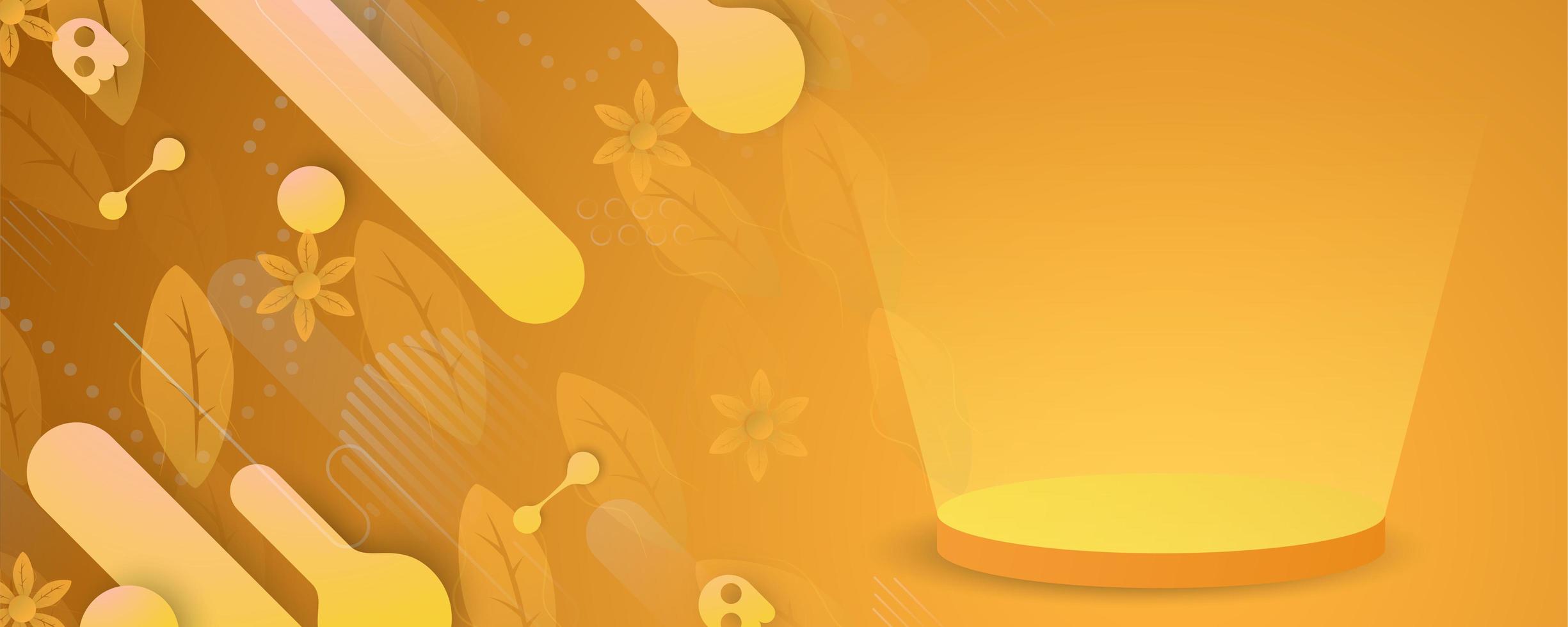 banner de otoño naranja horizontal horiztonal vector