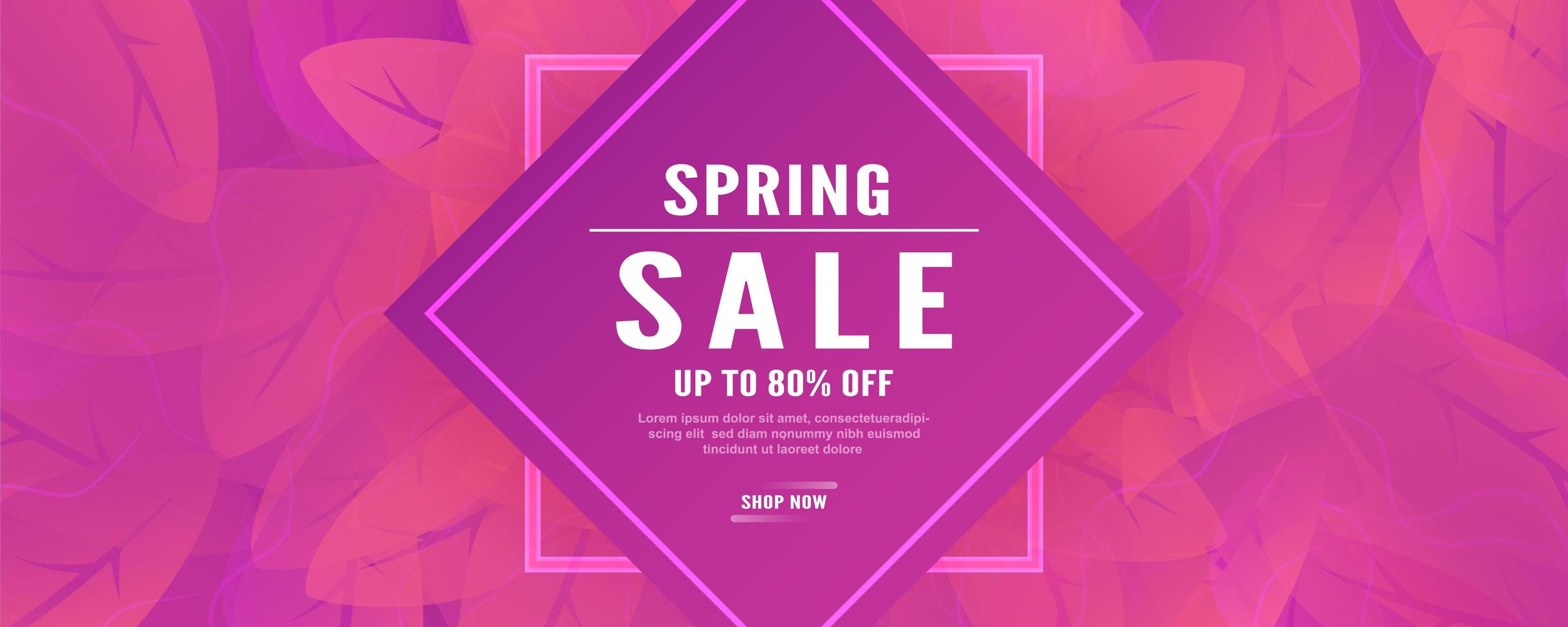 Abstract Pink Spring Sales Banner  vector