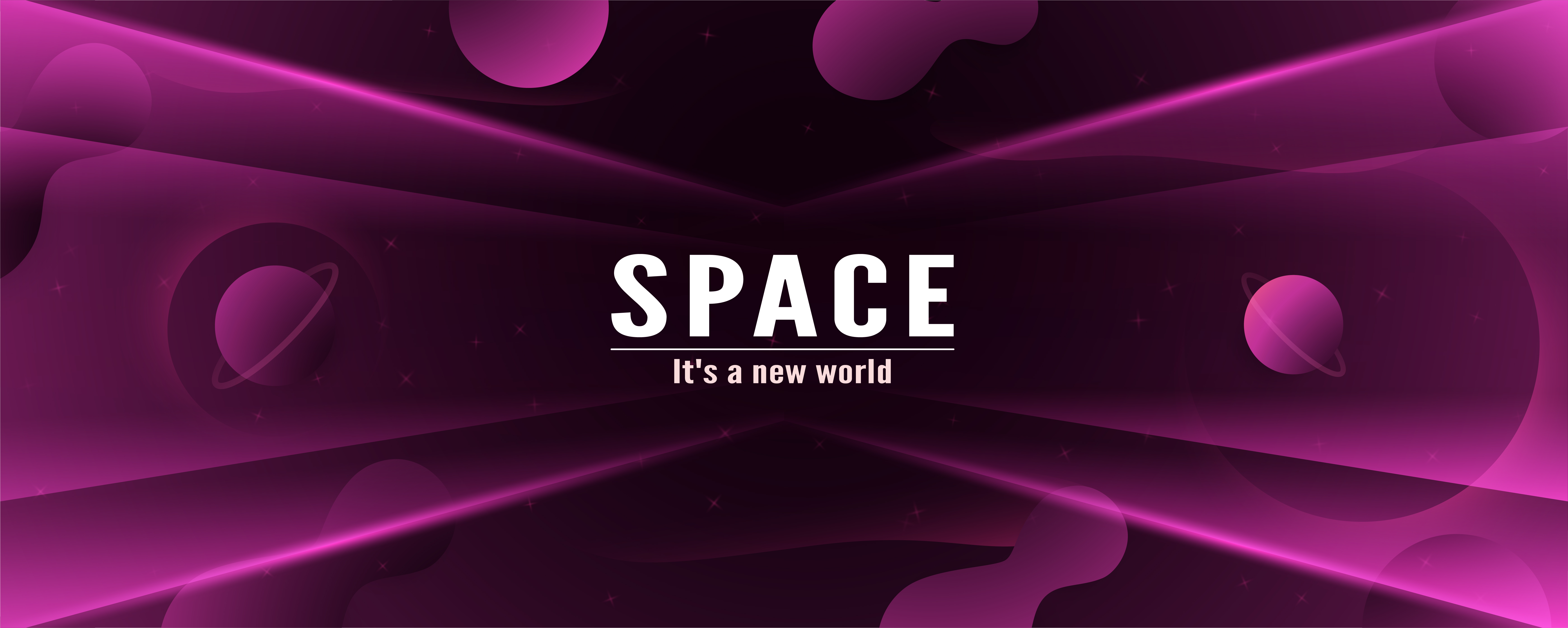 3D Purple Black Space Banner 1072452 Vector Art at Vecteezy