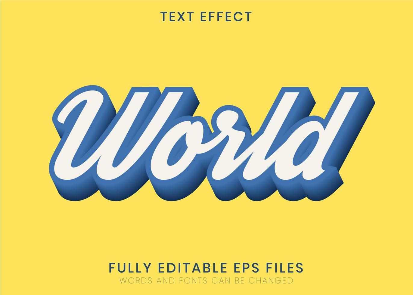 World Calligraphy Text Effect  vector