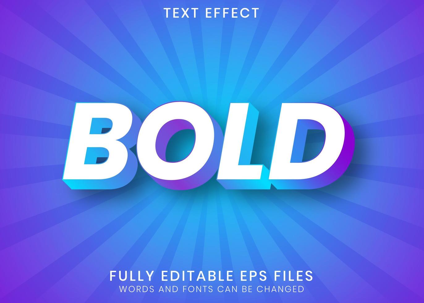 Bold White with Blue Purple Gradient Text Effect  vector