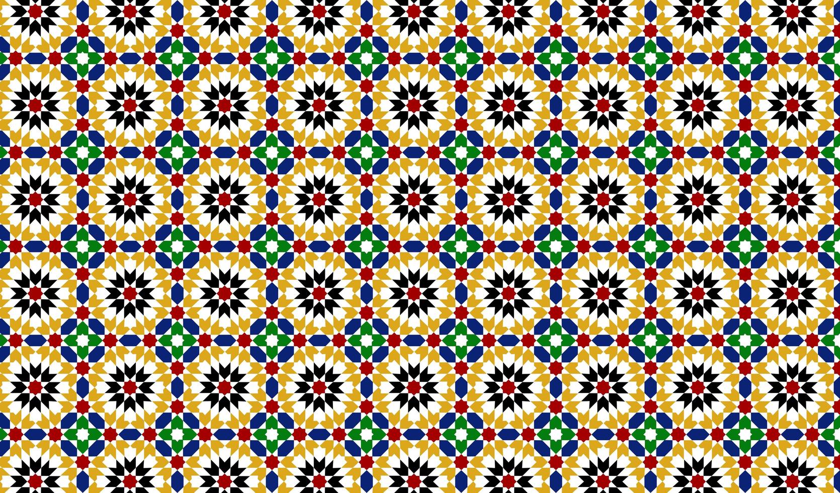 Arabic Geometric Floral Seamless Pattern vector