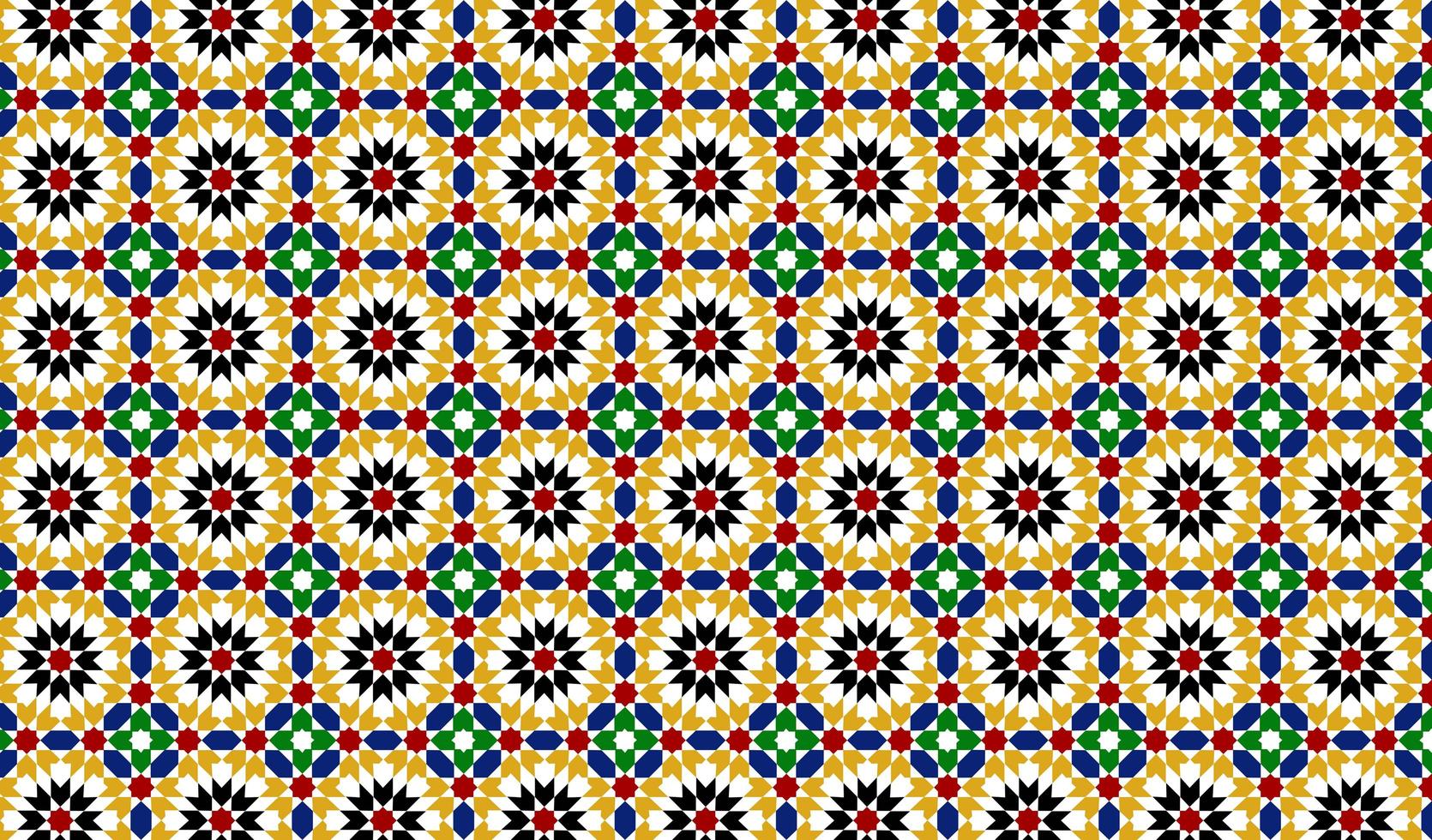 Arabic Geometric Floral Seamless Pattern vector