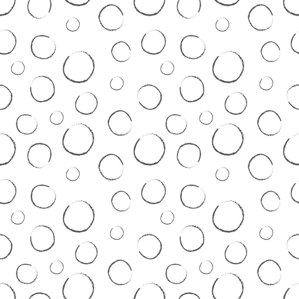 Hand Drawn Circle Outline Seamless Pattern  vector