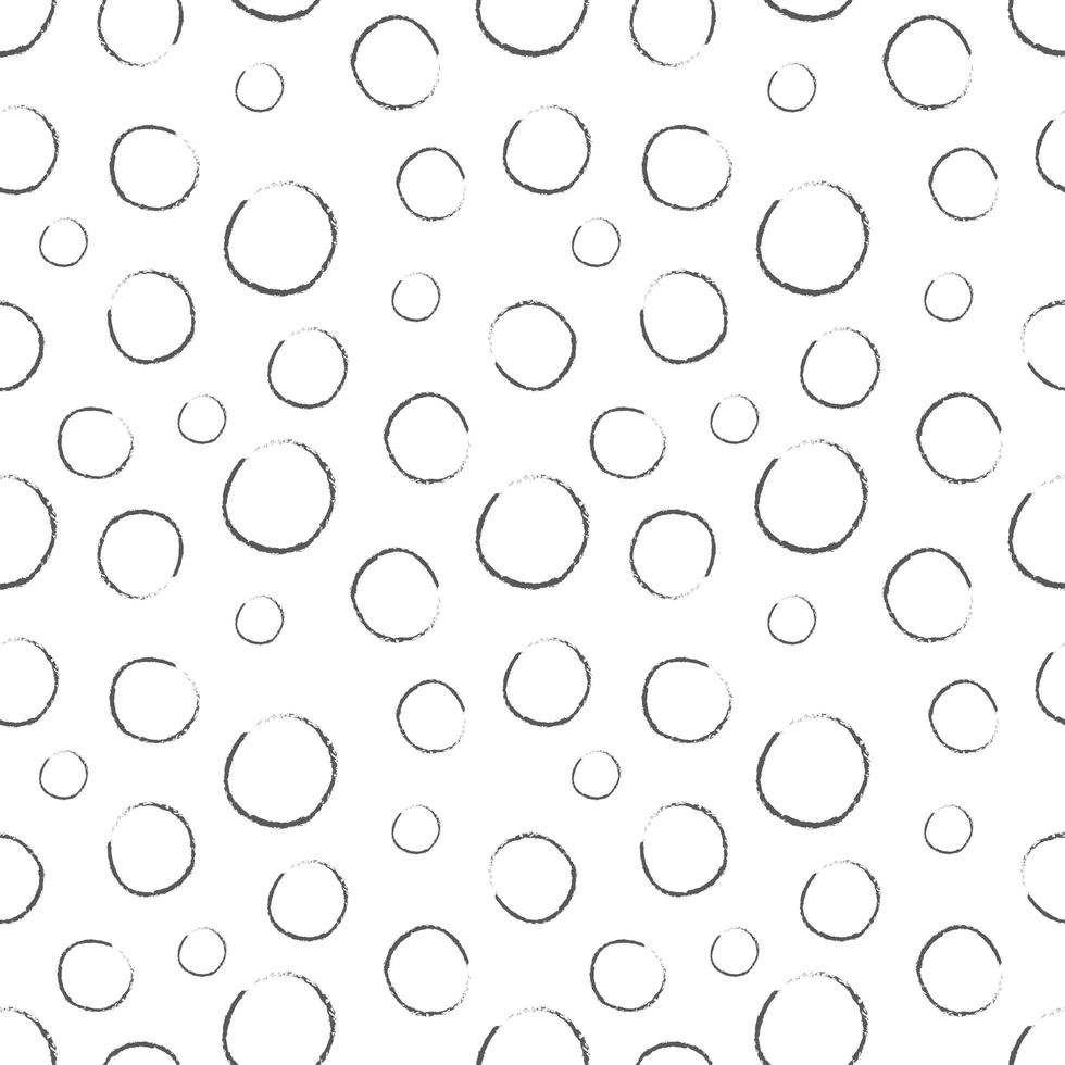 Hand Drawn Circle Outline Seamless Pattern  vector