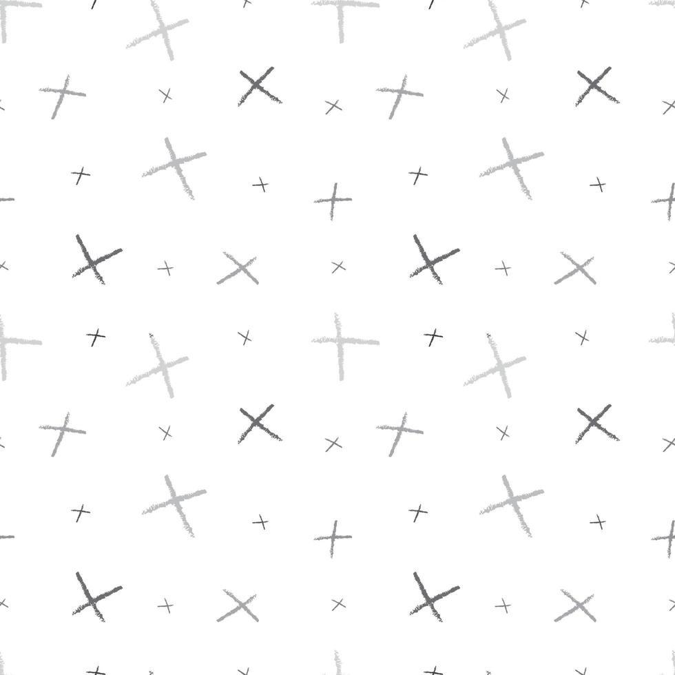 Hand Drawn Geometric X Pattern vector