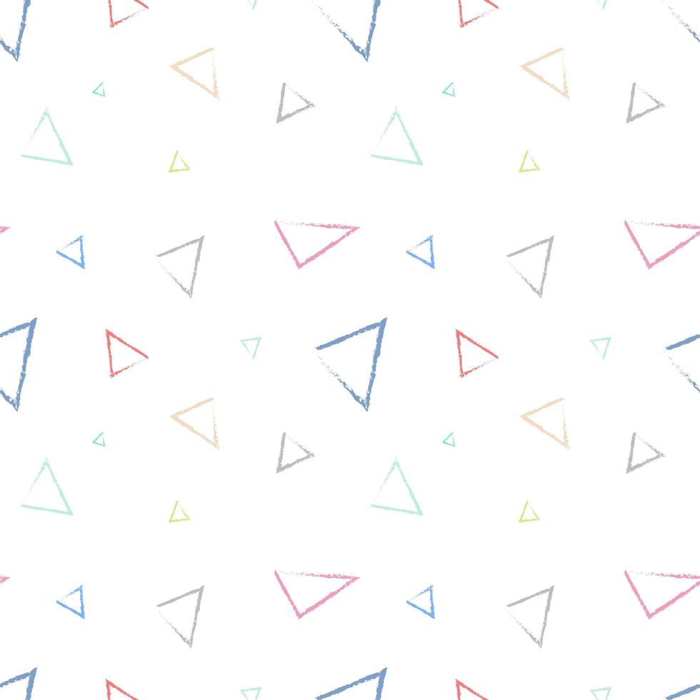 Hand Drawn Retro Triangle Seamless Pattern  vector