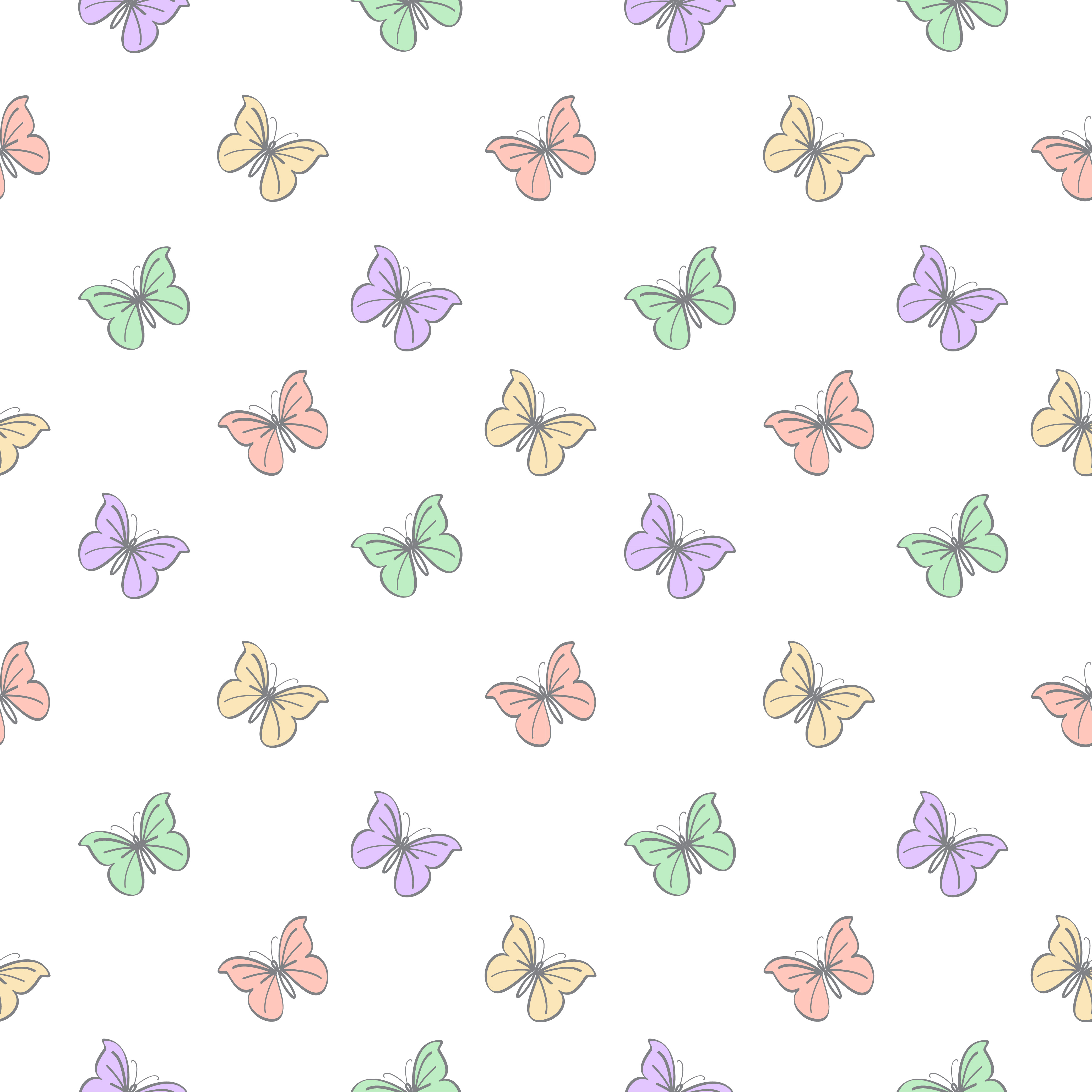 Seamless Pattern with Pastel Butterflies 1073569 Vector Art at Vecteezy