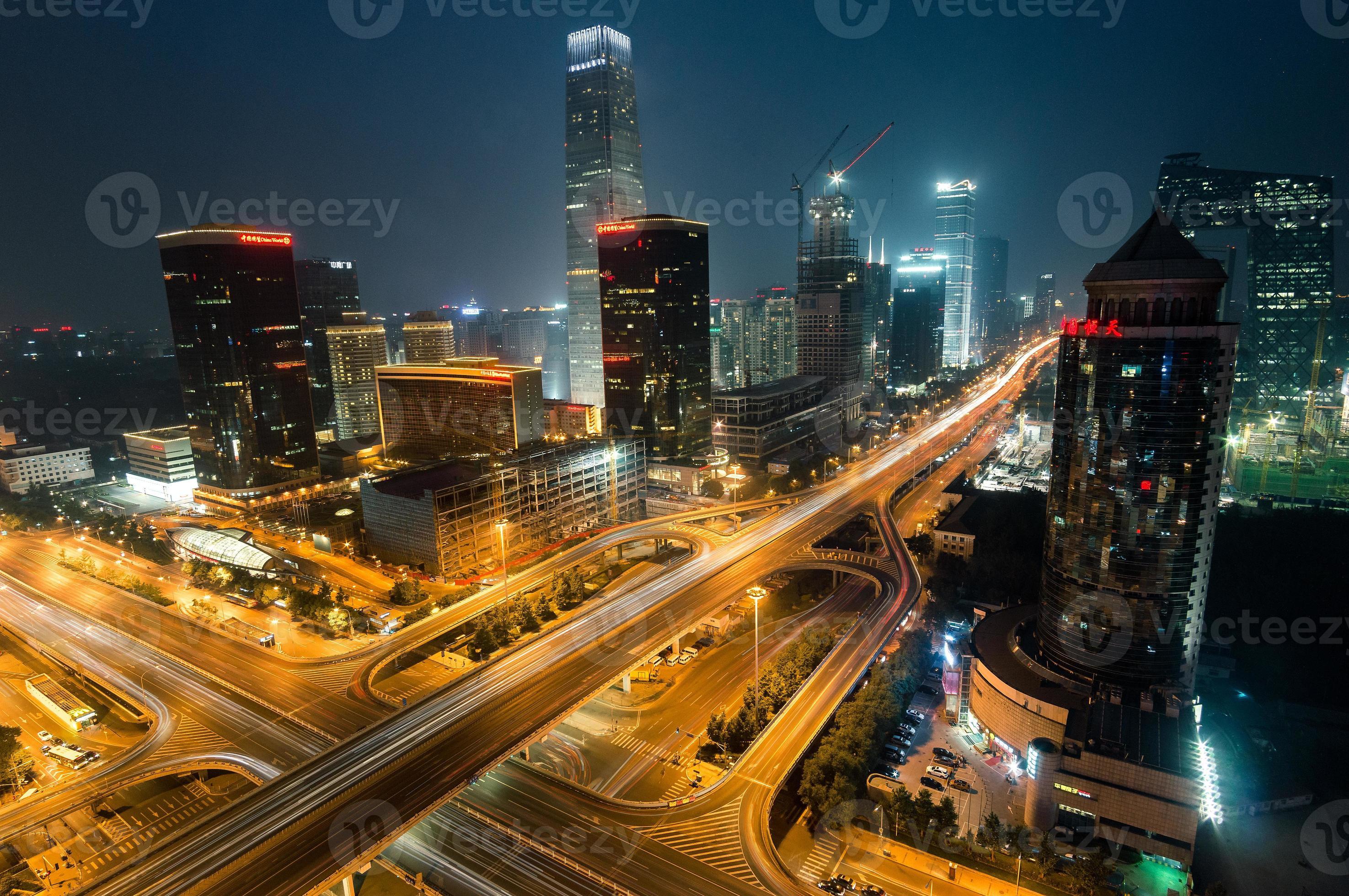 Night time urban skyline of beijing the capital city of china 1073738