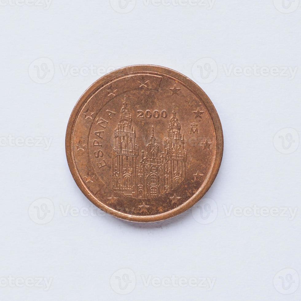 moneda española de 2 centavos foto