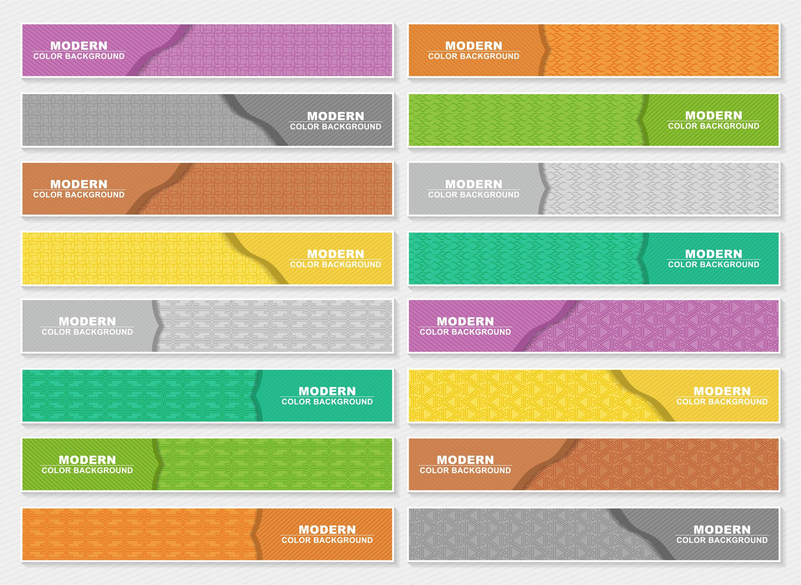 Horizontal patterned web header set 1075713 Vector Art at Vecteezy