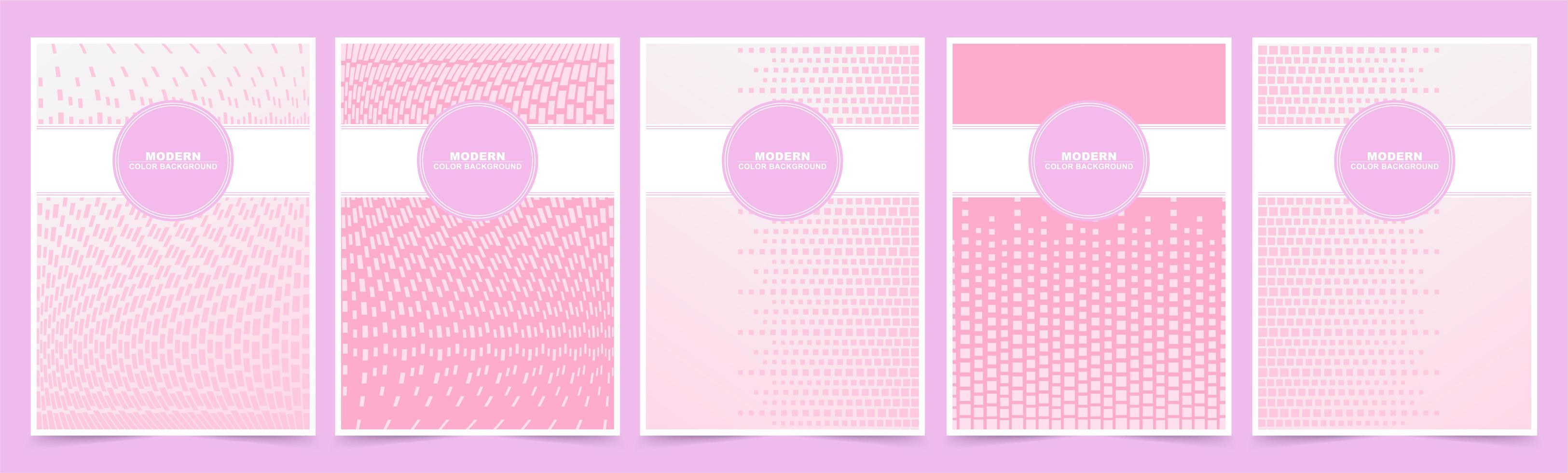 Pink and white cube pattern cover templates vector