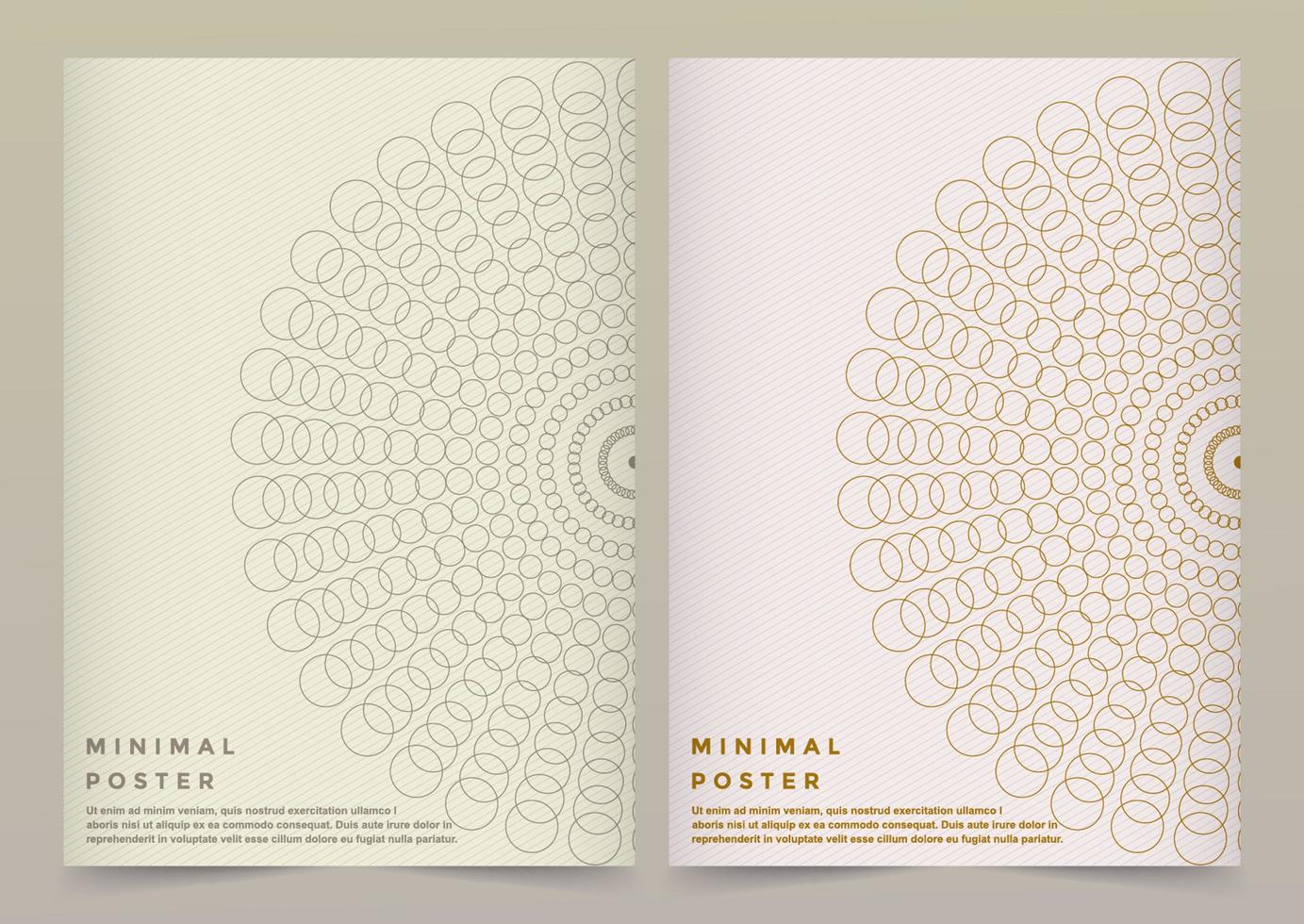 póster minimalista con diseño de círculo conectado vector