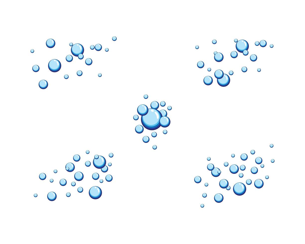 Water bubbles set vector