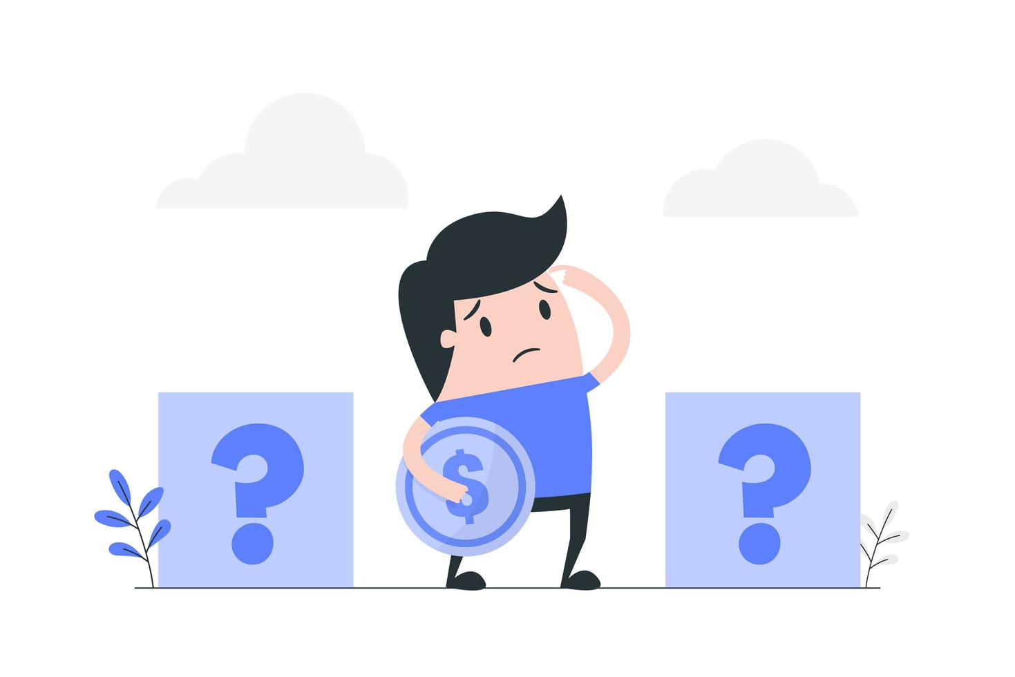 Two Investment Options vector