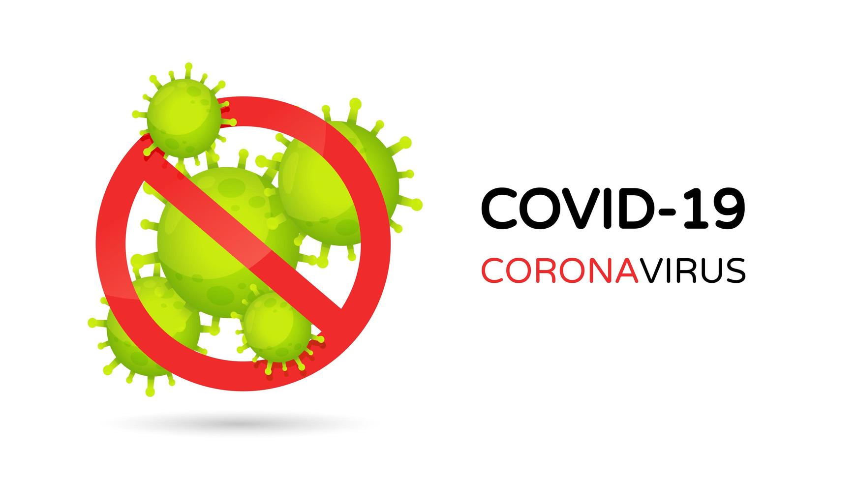 Stop COVID-19 Symbol vector