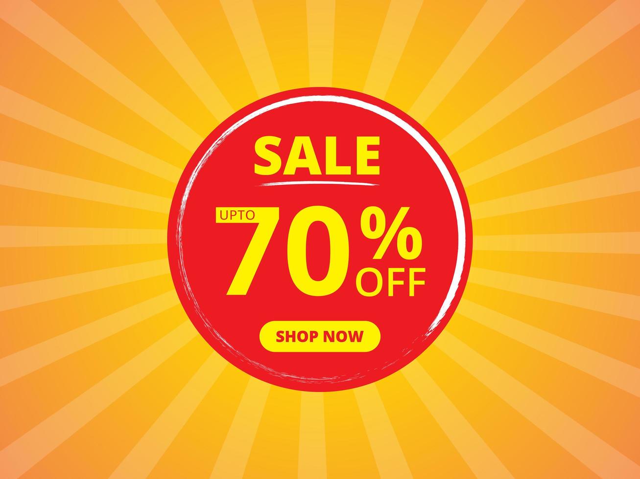 Sale Banner Template Design in Yellow and Red Colors vector