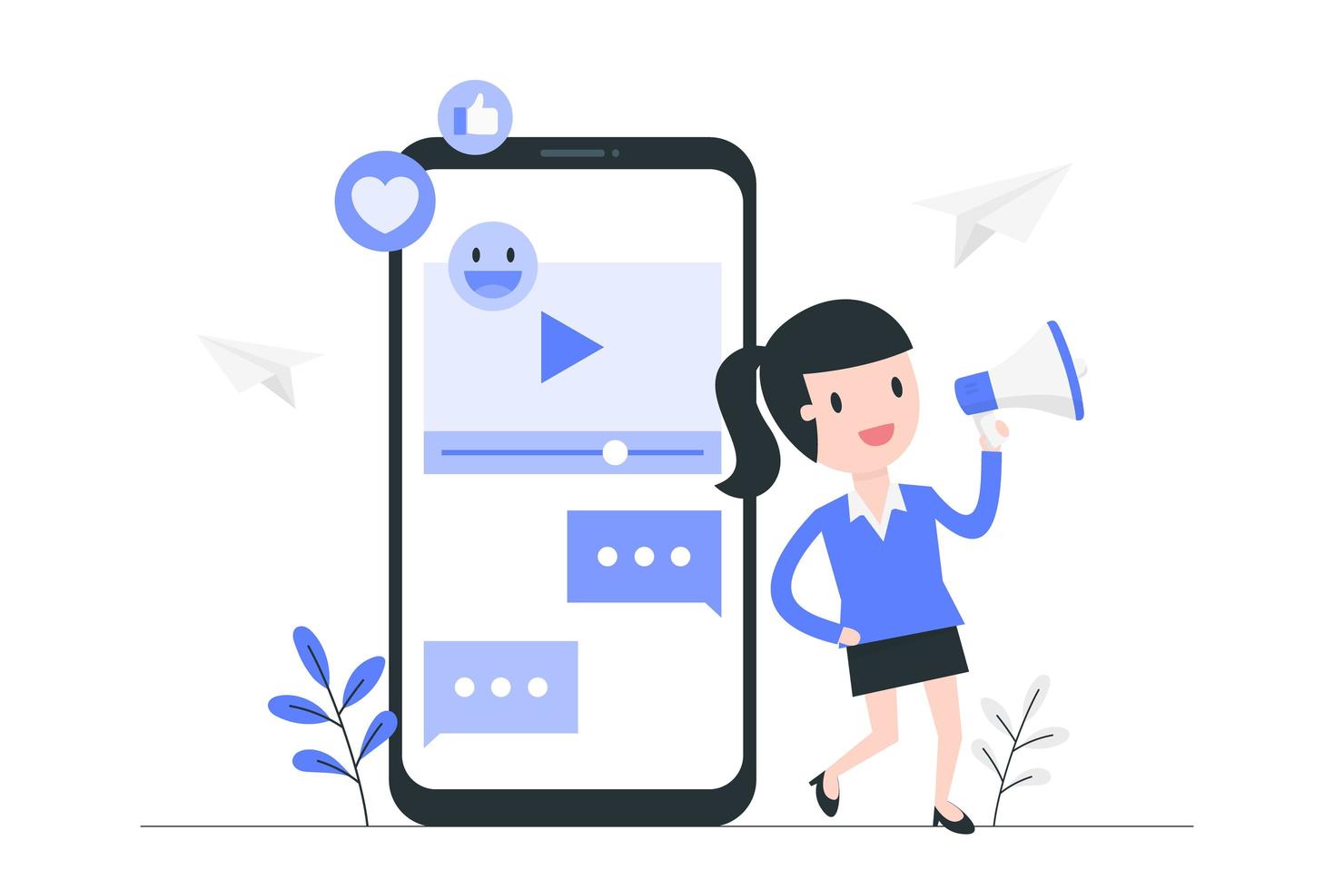 Video Marketing and Advertising vector