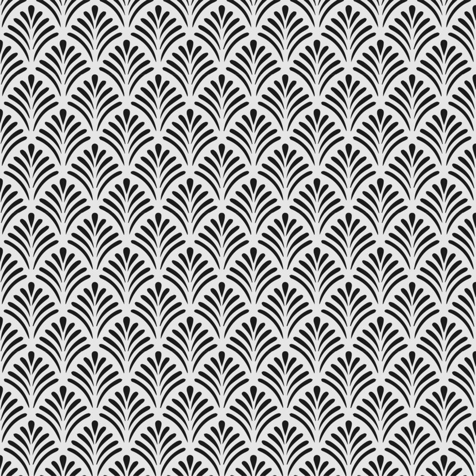 Tropical leaf ornament geometric seamless pattern vector