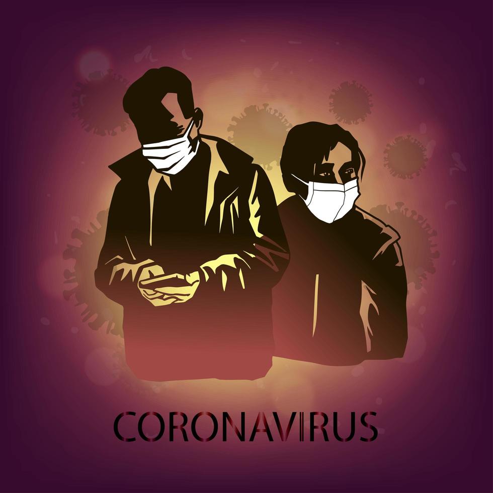 Coronavirus Attacking People  vector