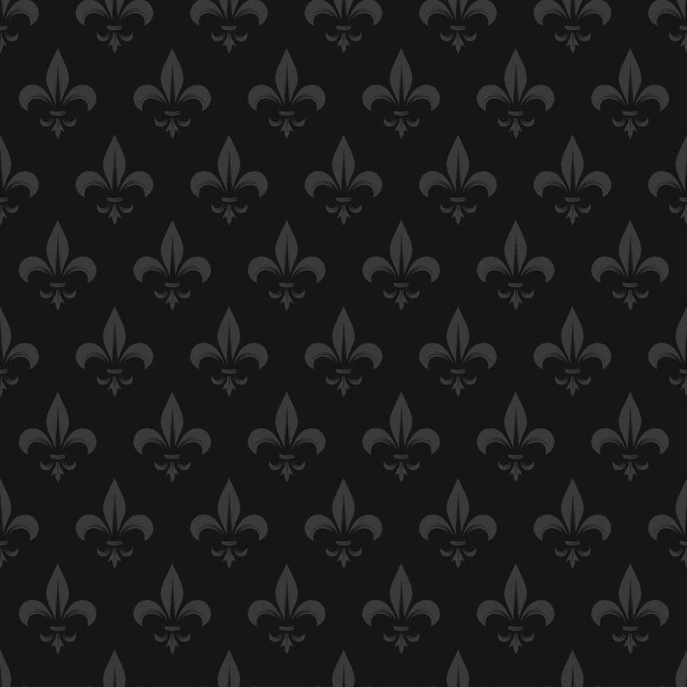 Seamless Gray Fleur De Lis Backgorund vector