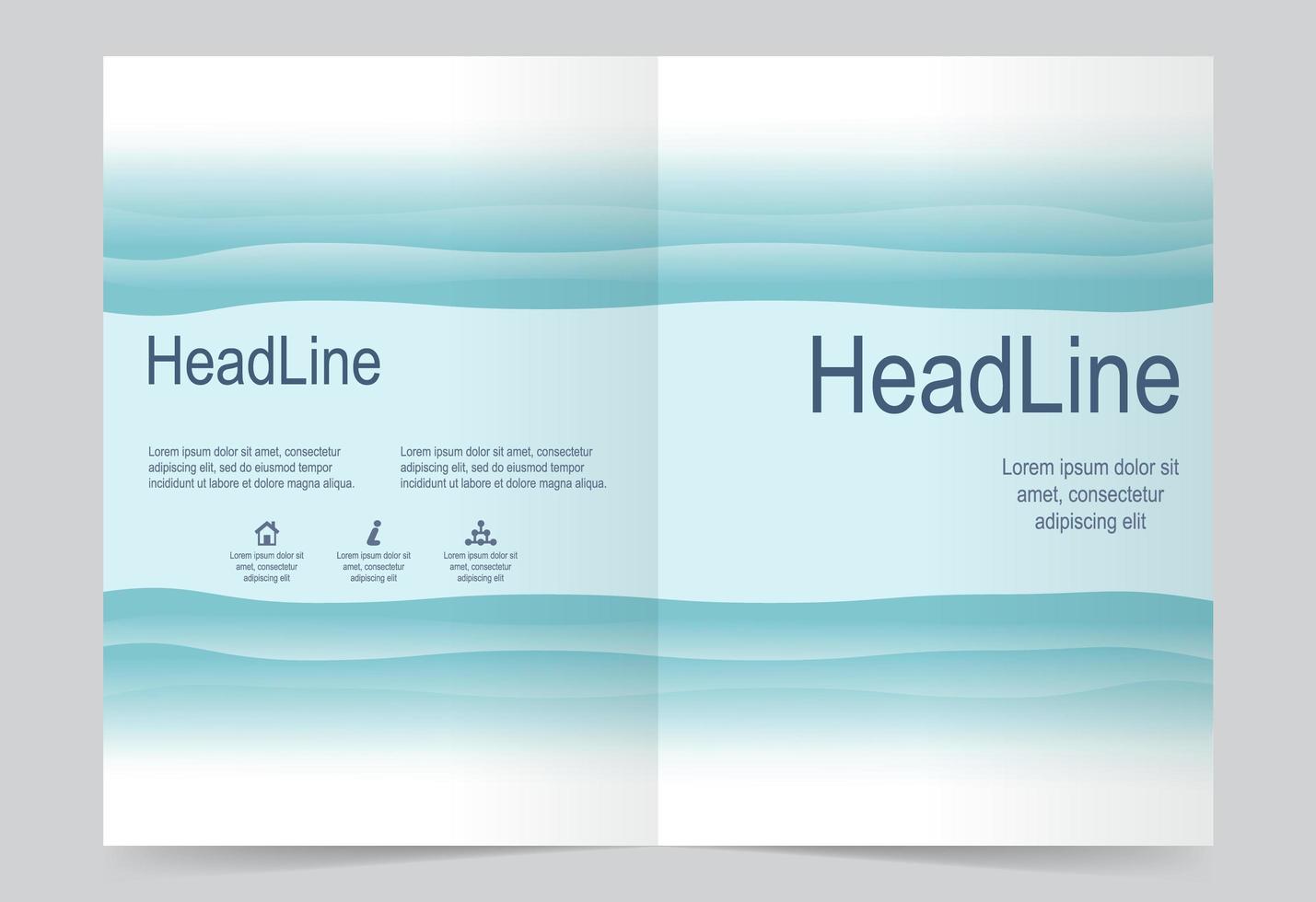 Blue Front and Back Cover  vector