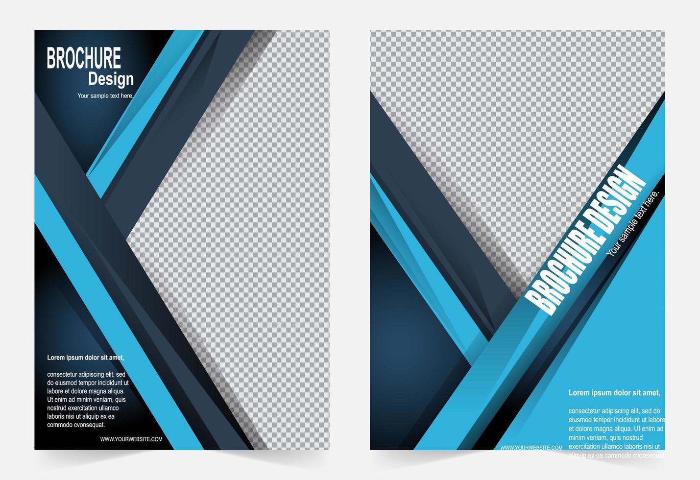 Blue layering cover template vector