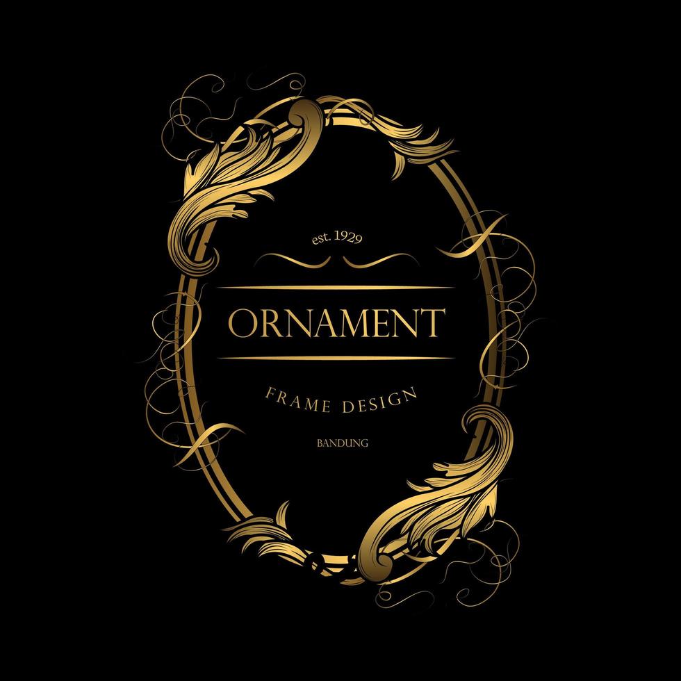 Luxury Gold Ornament Frame vector