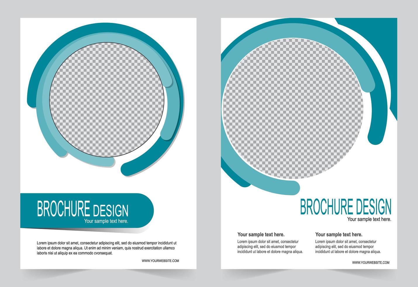 Annual report cover set vector