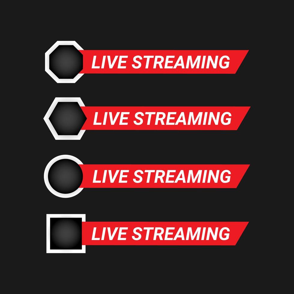 Live streaming design element set 1085817 Vector Art at Vecteezy