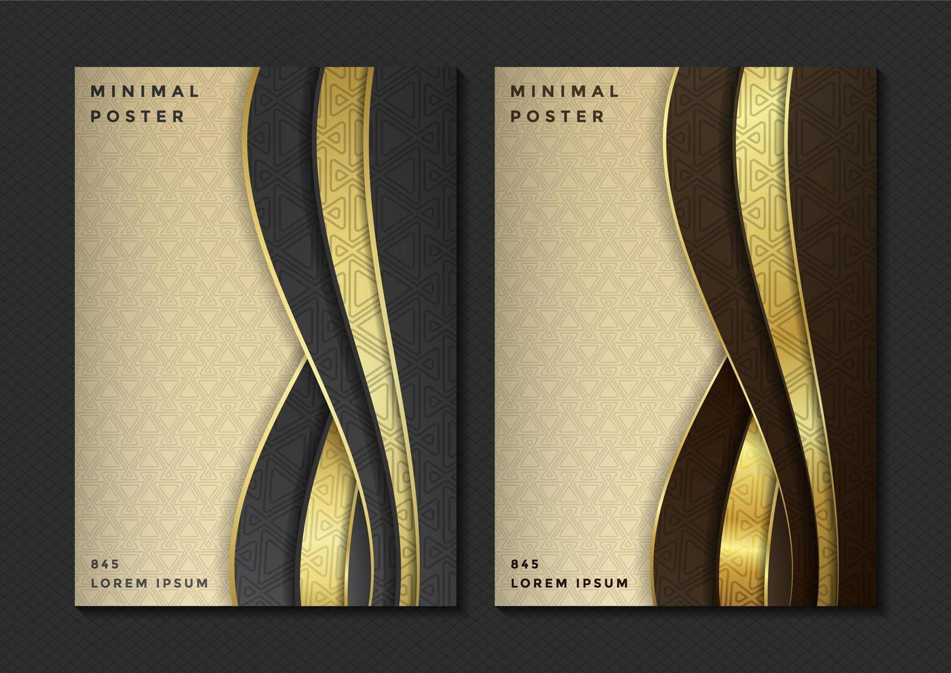 Minimal abstract poster set vector