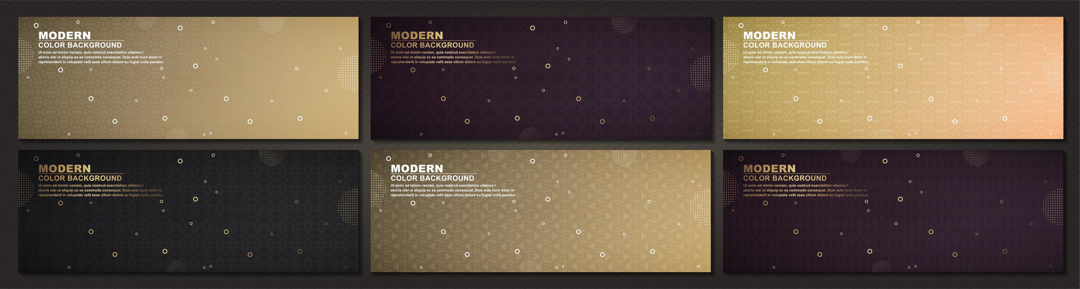 Luxury geometric banners set vector