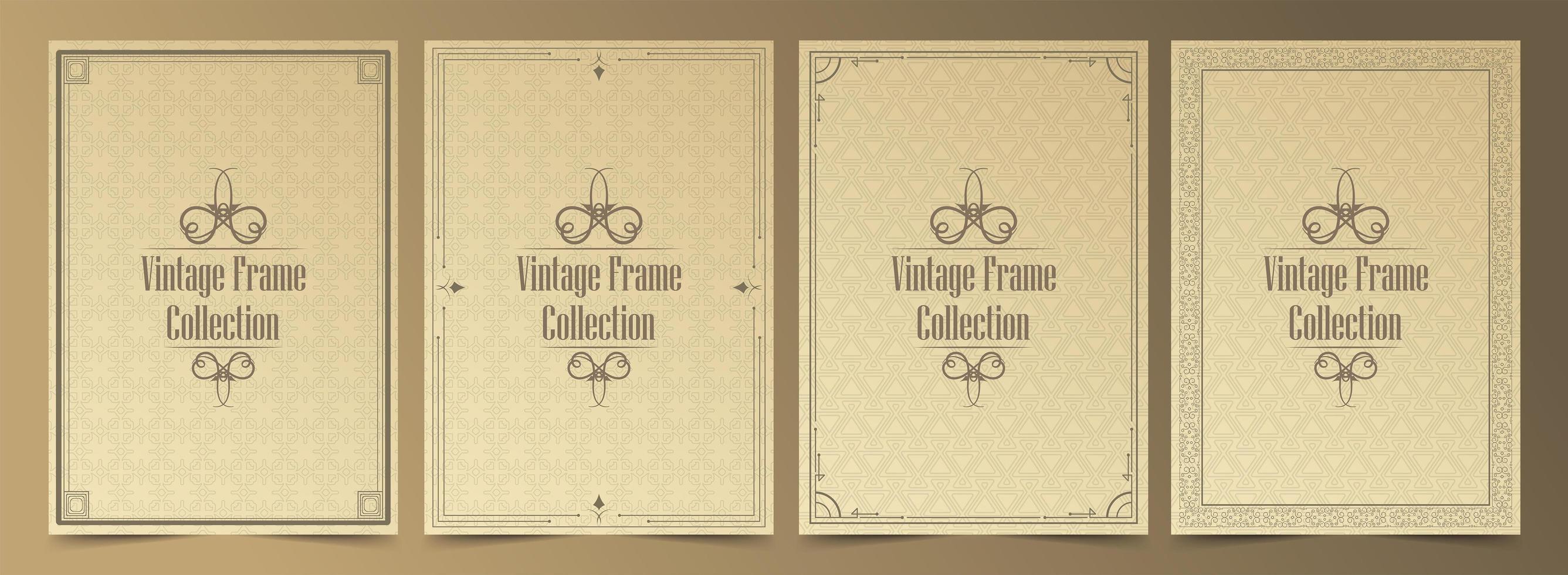 Vintage ornamental frame collection vector