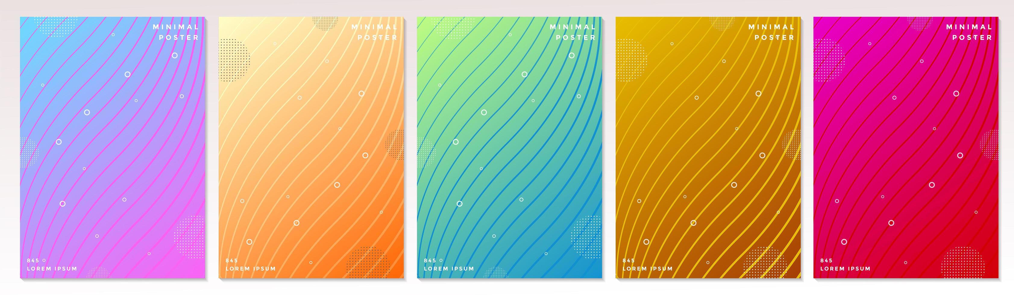 Abstract bright colorful minimal covers  vector