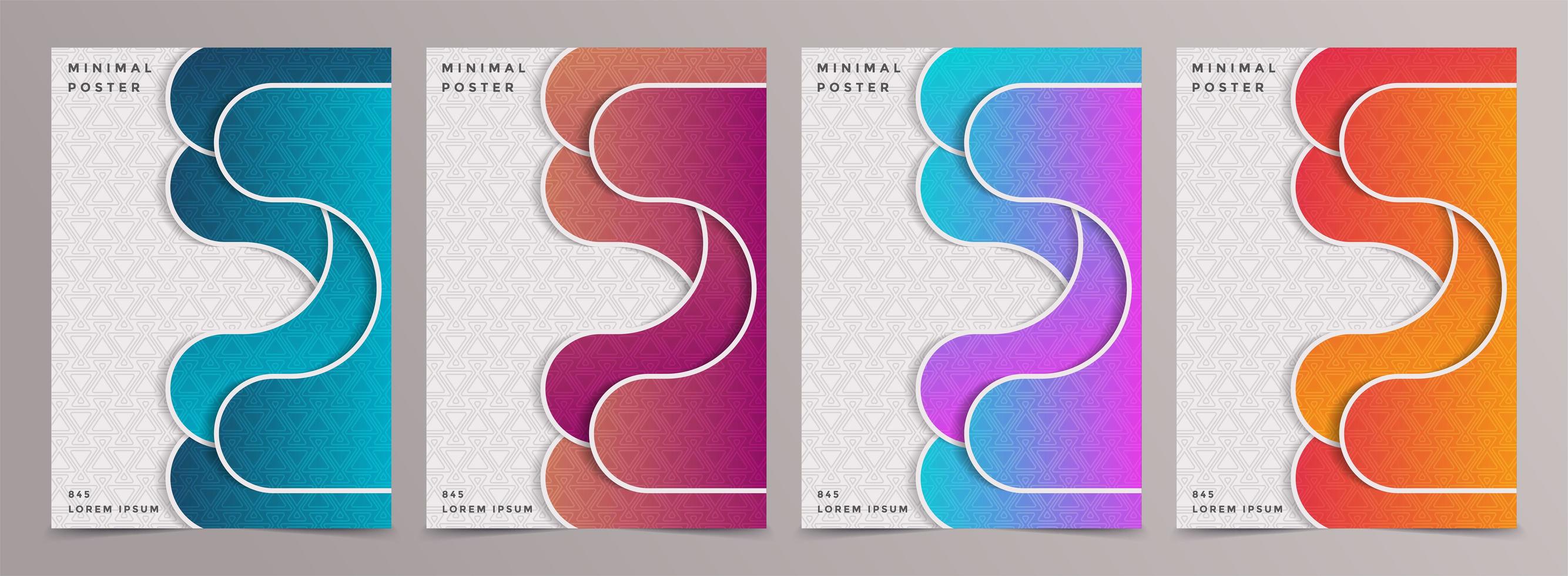 Minimal colorful covers pattern design. vector