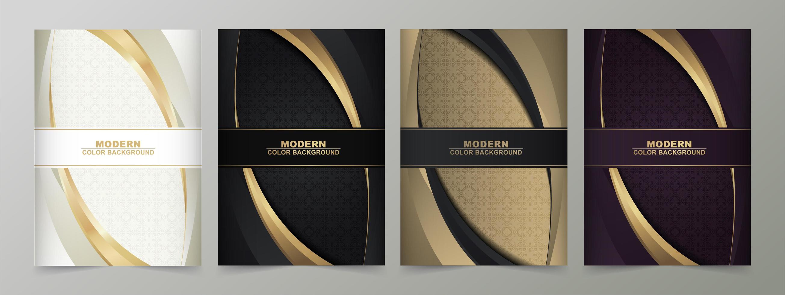 Modern dark and light colored pattern set vector