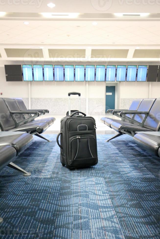 Luggage Suitcase at an airport lobby photo