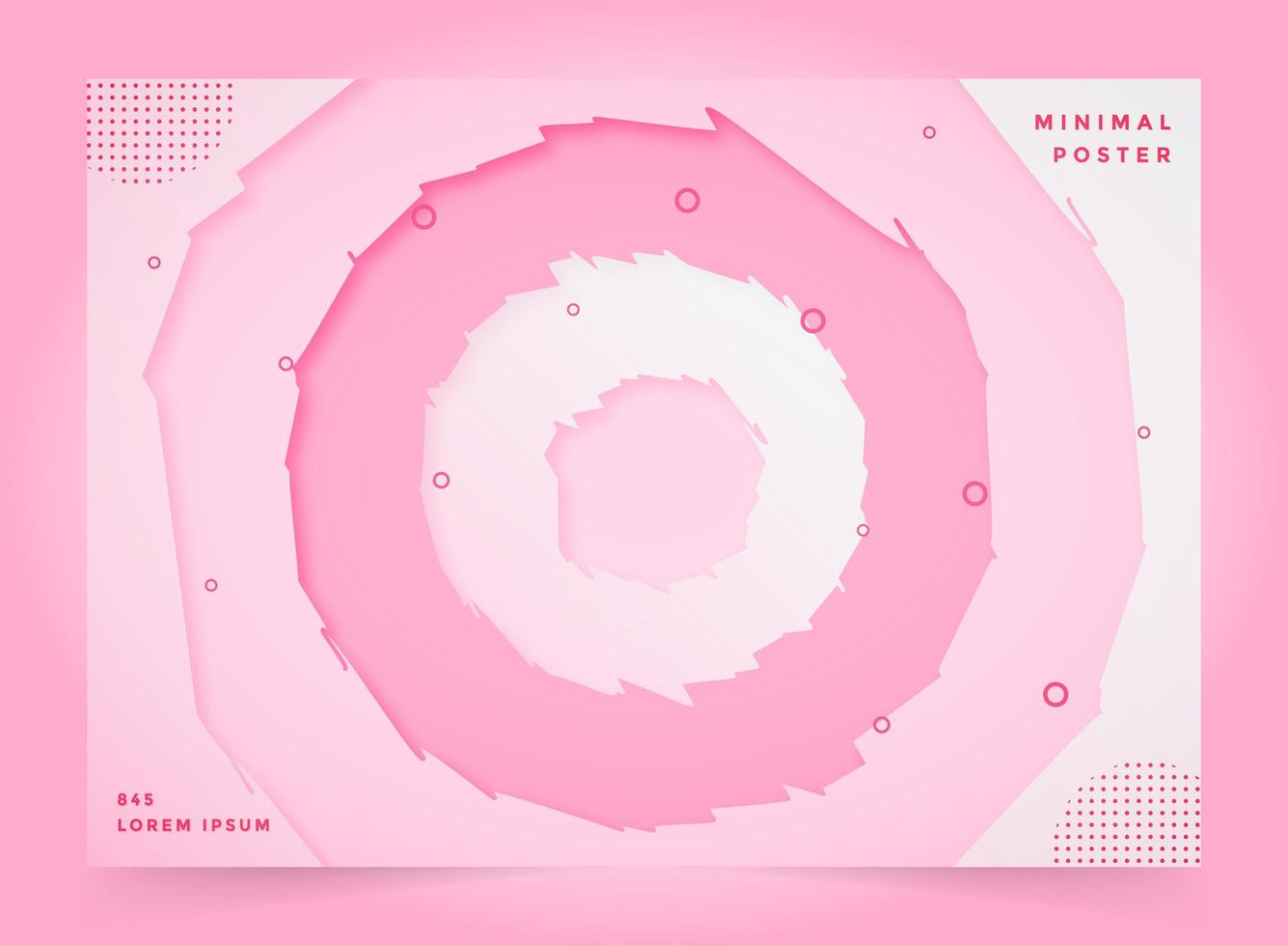 Pink abstract paper cut slime background vector
