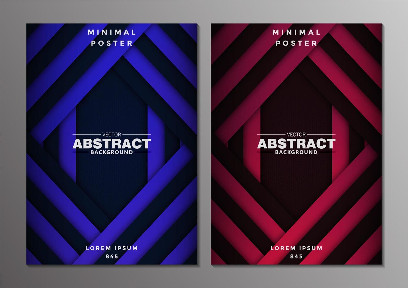 conjunto de diseño abstracto de cubiertas mínimas vector