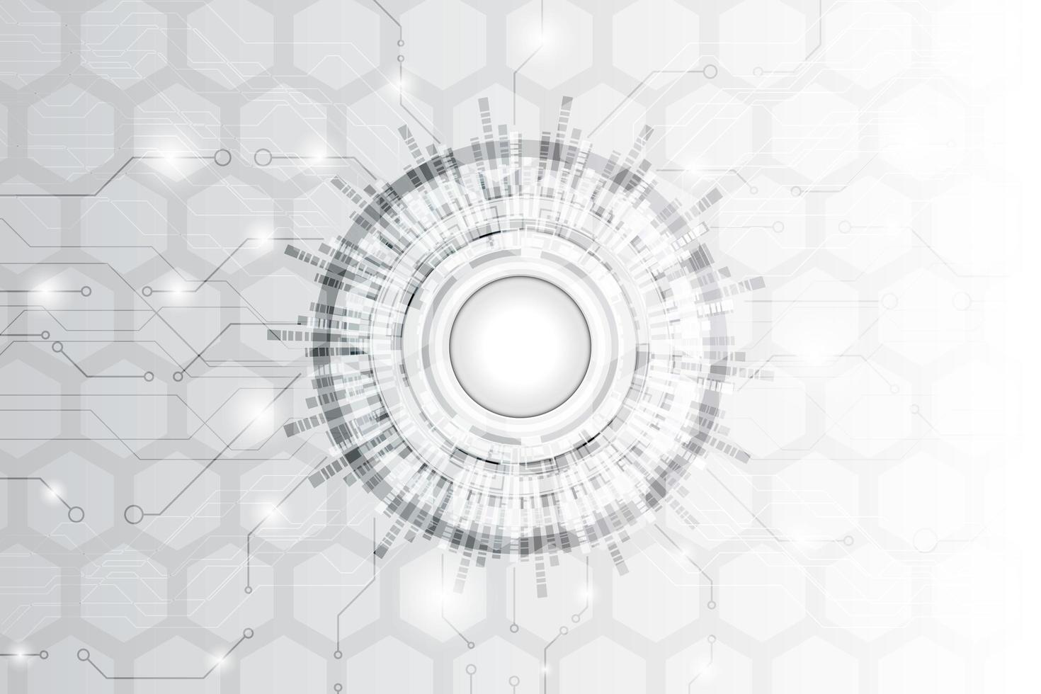 Abstract black and white technology gear background vector