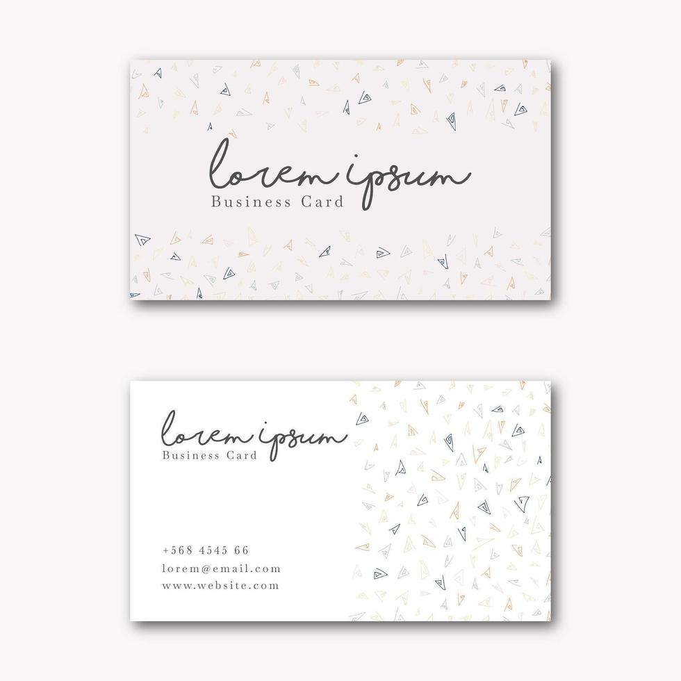 Elegant Line Art Pattern Business Card vector