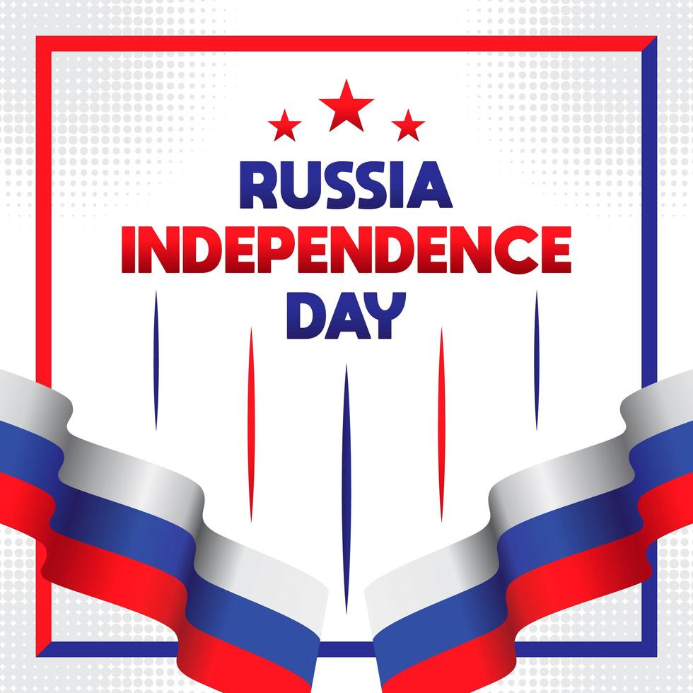 Happy Russia Day greeting card vector