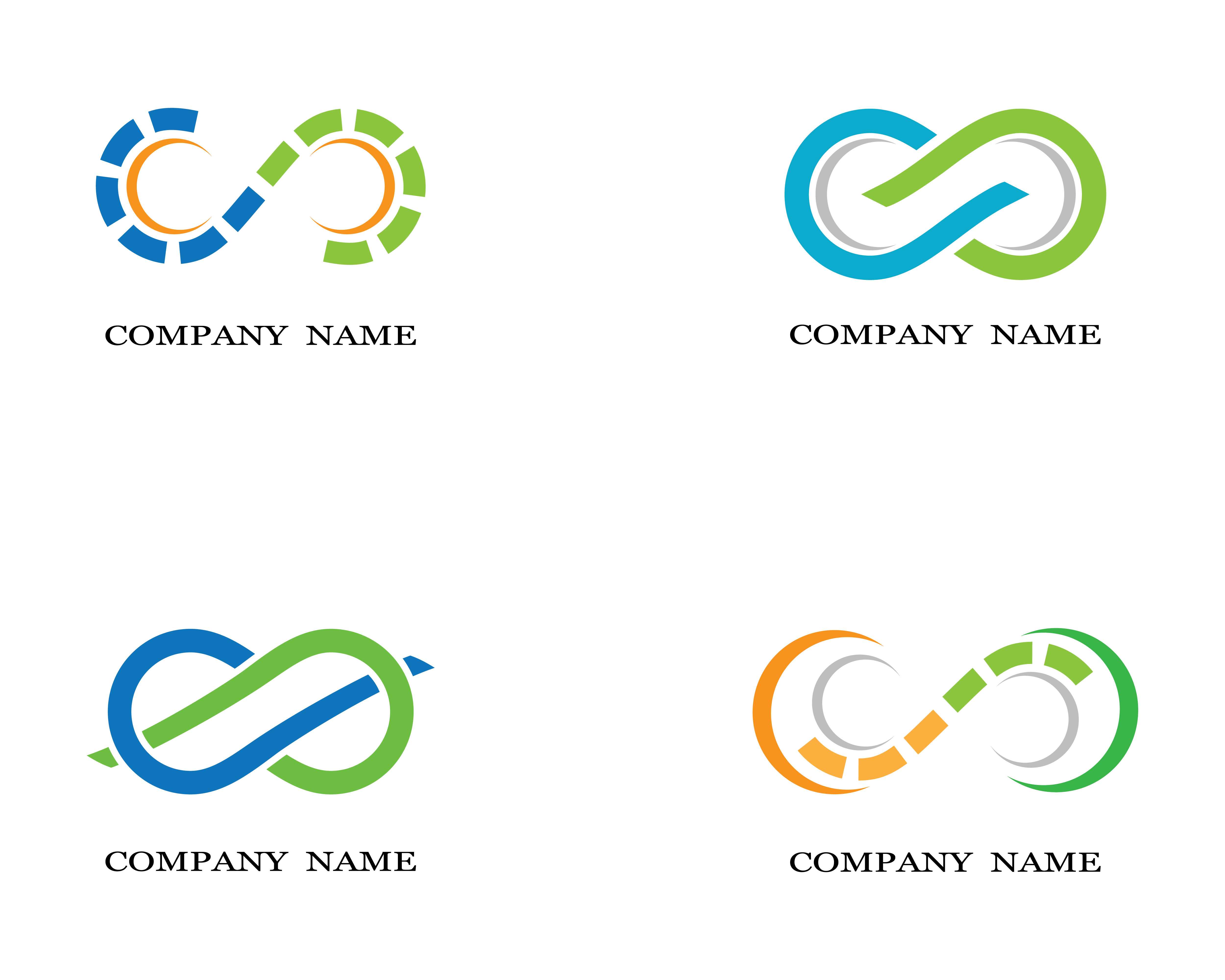 Blue Green Orange Infinity Symbol Logos 1100160 Vector Art At Vecteezy