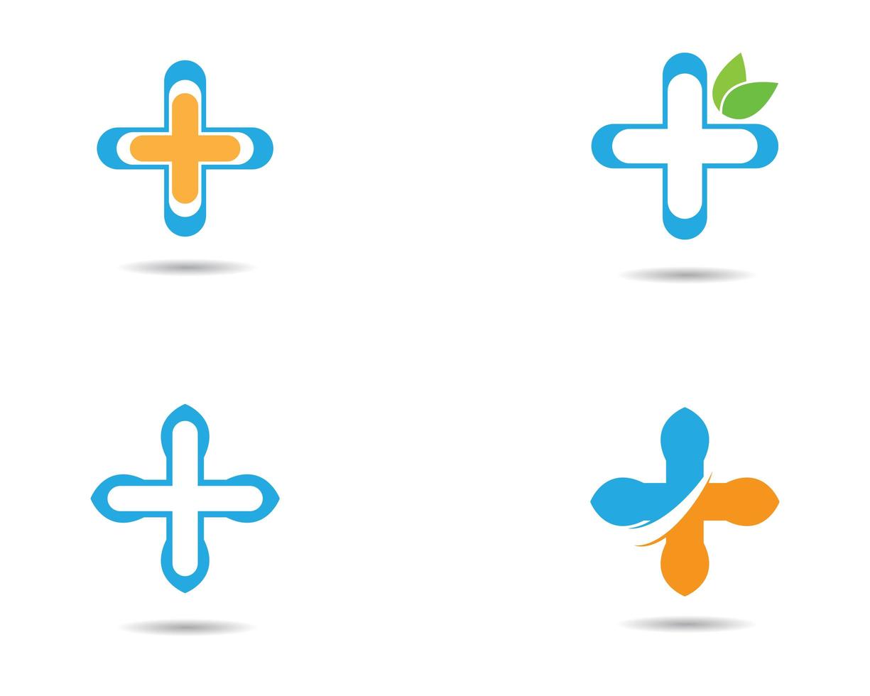 Medical cross icon set  vector