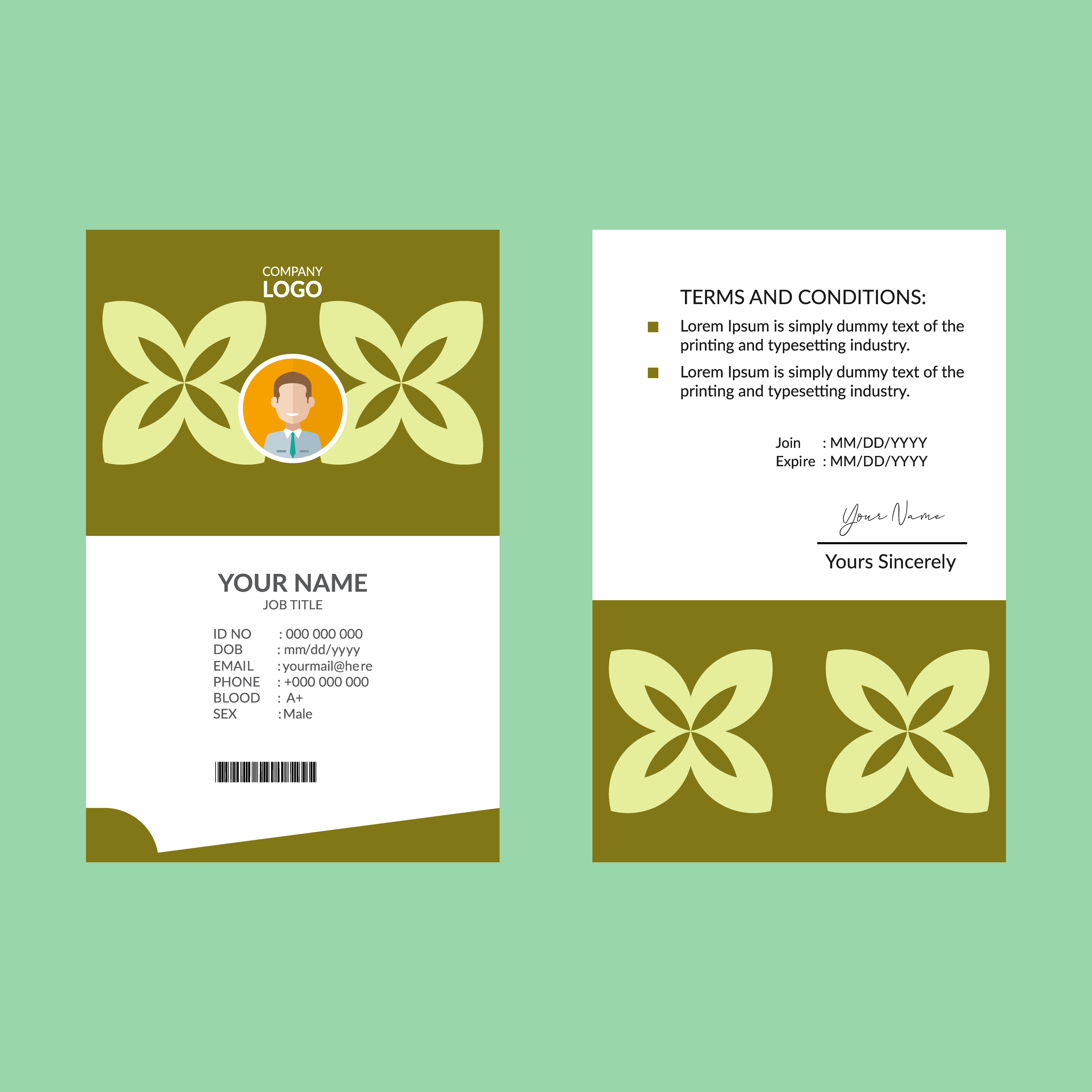 id card template vector free download id card template vector free download