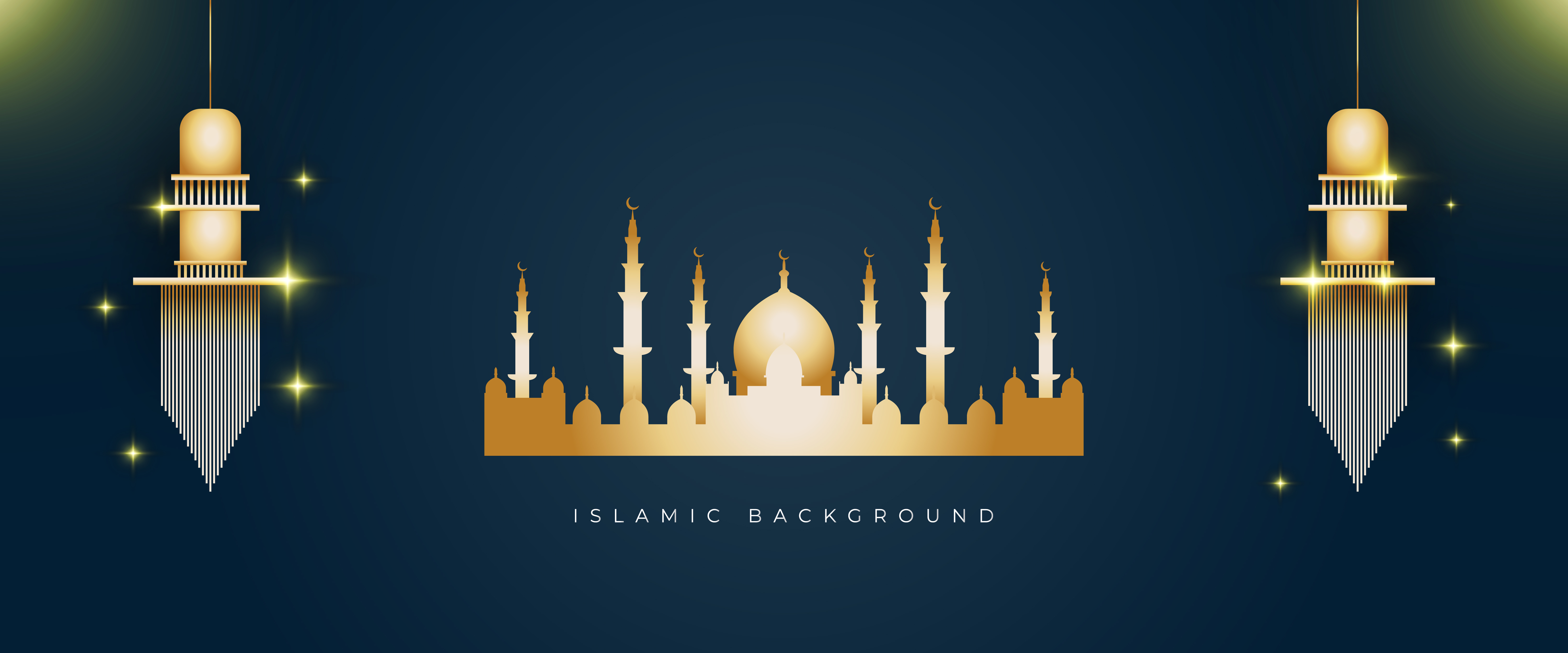 Islamic Background with Golden Color 1100313 Vector Art at Vecteezy