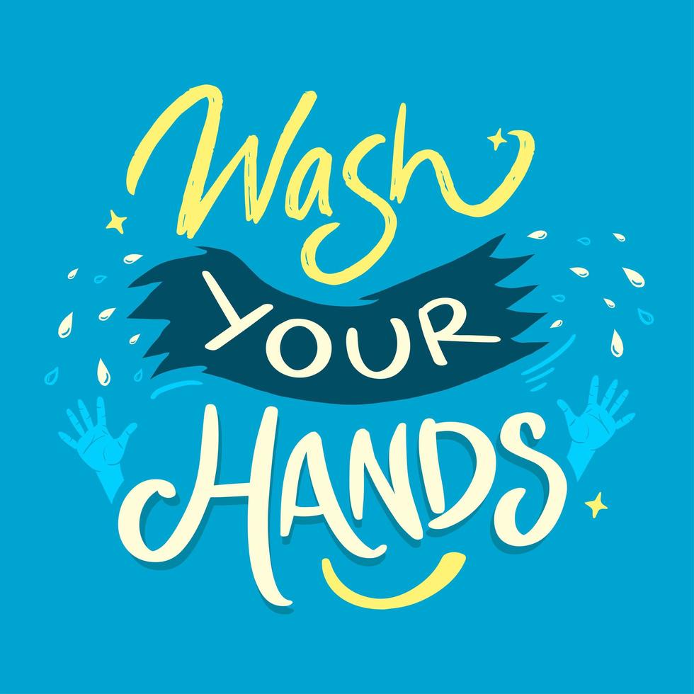 Wash your hands doodle vector