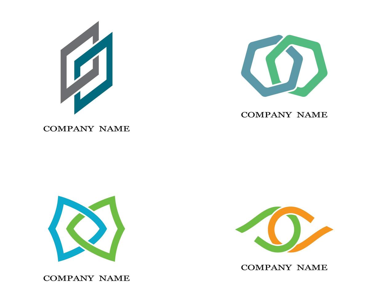 logotipos corporativos multicolores vector