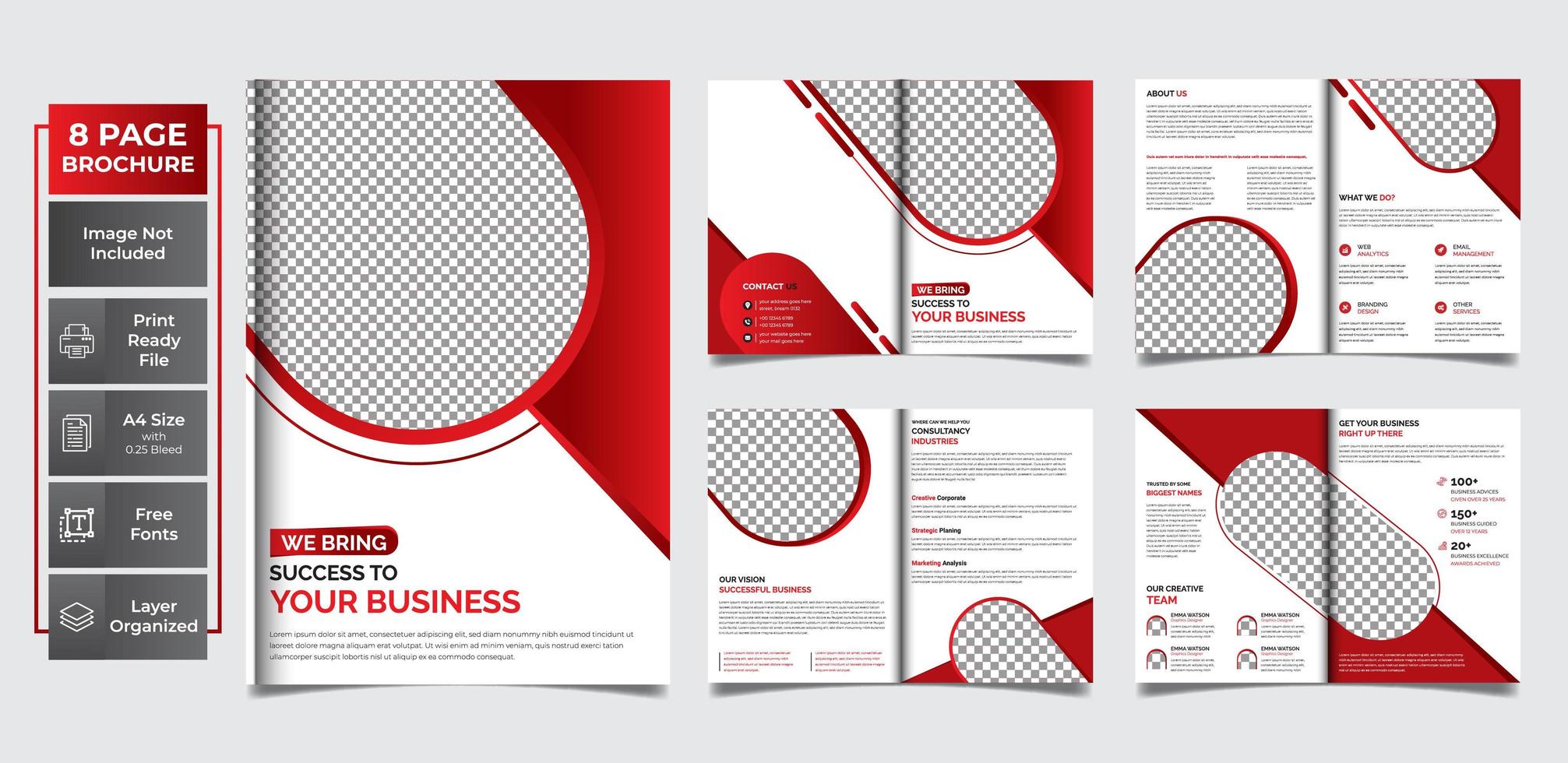 Circular multipurpose template pages  vector