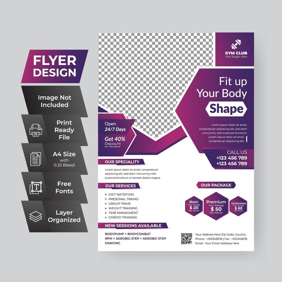 Purple Corporate Business Flyer  vector